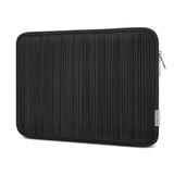 MOSISO 13-13.3 inch Laptop Case, Laptop Sleeve Compatible with MacBook Air 13 13.6 M3 M2 M1/Pro 13/Pro 14, HP Dell ASUS Lenovo, Vertical Artistic Lines Carrying Case Bag with Fully Open Zipper, Black