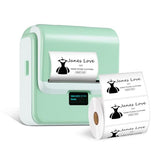 Label Maker With Tape, T003 Thermal Label Maker, 3.15 Inch Bluetooth Label Printer Compatible With Phone & Pc, Sticker Printer Barcode Thermal Maker For Small Business, Home, School