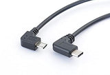USB Type C to Micro USB Cable, 90 Degree USB-C Male to Micro USB Male Adapter Converter for MacBook Pro, Laptop, Android Devices(Only for Charging)