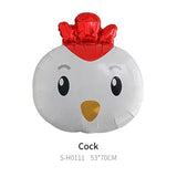 5 Pack Chicken Foil Balloons Farm Animal Birthday Party Decorations Supplies