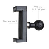 1-Inch Ball Mount With 2.3"- 3.5" Width Phone Holder Combatible For Ram Mount, B Size Double Socket Arm