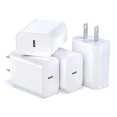 Usb C Block, For Iphone Charger Block, 20W Power Wall Type C Adapter, Fast Type C Charging Plug For Iphone 16, 16 Plus,15, 15 Pro Max,14,13,12,11, X, Galaxy S25, S24, S23, S22, S21 (4Pack)