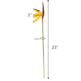 Medium Bird Of Paradise 23 Inch,Artificial Flowers Outdoor Uv Resistant No Fade Fake Plastic Plants, Artificial Flower Plants Small Flower Arrangement For Home Office 8 Pcs (Yellow)