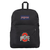 JanSport NCAA Officially Licensed Backpack, Ohio State Buckeyes, Superbreak Plus with Padded 15'' Laptop Sleeve, Spacious Computer Bag for Men & Women, Durable Daypack with Bottle Pocket, Black