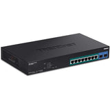 10-Port Gigabit Web Smart Poe+ Switch With 8 Gigabit Poe+ Ports, 2 Sfp Slots, 130W Poe Budget, Vlan, Qos, Lacp, Ipv4/Ipv6 Static Routing, Protection, Black, Tpe-1021Ws