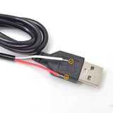 5Pcs Usb 2 Wire Pigtail Cable 1A 5V 1M 3.3Ft Black 28Awg Usb A Male Power Cable Plug Cord Connectors With Quick Wire Cable Connector