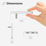 Flat 2-Port Usb C Wall Charger, Ultra Slim Dual Power Adapter With Type-C Cable (20W) Fast Charging For Iphone 15, Pro Max/Samsung Galaxy Models (Folding Prongs)