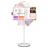 32 Inch Uhd 4K Smart Portable Tv Gen2, 16G +256G Storage, Android 15 Os, 15000Mah, Rolling Tv On Wheels With Rotatable Touch Screen, Built-In Battery, Full Swivel Rotation, Voice Remote