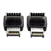 cablecc 2pcs Overmold USB 3.1 Front Panel Header Male to Female Type-E Motherb