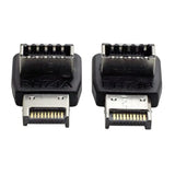cablecc 2pcs Overmold USB 3.1 Front Panel Header Male to Female Type-E Motherb