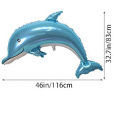 2-Pack 46" Dolphin Foil Balloons for Ocean Theme Kids Birthday Party Decor