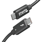 Thunderbolt 4 Cable With 240W Charging, Thunderbolt Certified, 3.3 Feet (1M),1X 8K Display, 40 Gbps, Compatible With Usb4, Thunderbolt 3, Usb-C - Driverless