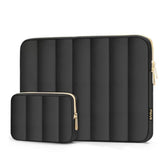 MOSISO 13-14 inch Laptop Case, 13.3 inch Puffy Laptop Sleeve Compatible with MacBook Air 13 13.6 M3 M2 M1/Pro 13/Pro 14, HP, Dell, ASUS, Lenovo, Vertical Rectangle Carrying Bag with Small Case, Black