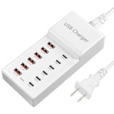 Usb Charging Station 50W10A 12 Ports Multiple Charging Block, Usb C Strip For Iphone 13/14/15/16/Smartphone/Tablet/Watch/Headphones And Multiple Charger Plug