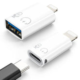 MoKo USB C Female to Lightning Male Adapter, Lightning Male to USB-A Female OTG Adapter Connector for iPhone 14/13/12/11 Pro Max/iPad/iPod/AirPods, Support 10W Fast Charging/Data Transfer/Audio