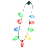 Windy City Novelties LED Light Up Christmas Bulb Necklace with 6 Dynamic Light Modes – Flashing Holiday Accessory for Parties, Parades & Festive Events