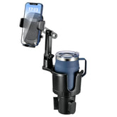 Cup Holder Phone Mount For Car,Upgraded 2 In 1 Car Cup Phone Holder Expander With Adjustable Base,360 Degree Rotation, Cup Phone Holder For Car Compatible Iphone,Samsung & All Smartphones