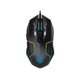 Wired Gaming Mouse With Ambidextrous Design, Heavyweight Usb Mouse, Rgb Lighting, Adjustable Dpi, For Computer And Laptop, Black (Mke 810 Megalodon)