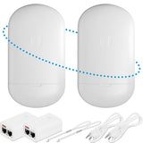 Wireless Bridge Loco5Ac Pre-Configured Bundle Of 2, Point To Point Wi-Fi Bridge Outdoor, Plug And Play 450+ Mbps, 5 Ghz, 10+ Km Link Range