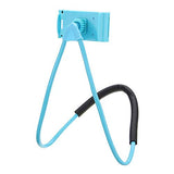 Universal Moblie Phone Stand,Lazy Cell Phone Holder & Neck Cell Tablet Phone Mount Holder Flexible Lazy Bracket (Blue)