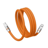 Chubby Usb C Cable 60W Fast Charging, Type-C To Type-C Cable 4 Ft Soft Silicone Extra Thick Durable Phone Charger Cord Data Transfer Cord For Phone, Tablet, Laptop, Orange