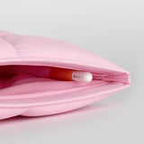 Puffy Tablet Sleeve 7-8 Inch Compatible For Ipad Mini 7 2024 A17 Pro, Mini 6 2021 A15, Quilted Puffer Tablet Carrying Case For Women Men, Barbie Pink