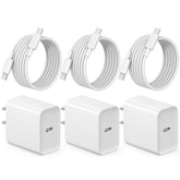 Iphone 16 15 Charger Fast Charging 3+3Pack Type C Charger Usb C Charger Block With 6Ft Cable Compatble With Iphone 16/16 Plus/16 Pro/16 Pro Max/Iphone 15/15 Pro Max/Ipad Pro/Airpods