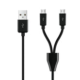 Short Micro Usb Splitter Cable,2 In 1 Usb 2.0 A Male To Dual Micro Usb Male Ch