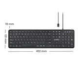 Periboard-210C Wired Full-Size Usb C Keyboard With Quiet Scissor Keys - Compatible With Mac, Ipad, Windows, Chromebook, Tablets, Desktop, And Laptops - Black - Us English (Pb-210Cbus-11729)