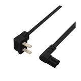 Extra Long 17-Foot Power Cord Compatible With Samsung And Lg Tv Led Smart Screens And Many Other Compatible Electronics - 90 Degree Right Angled L-Shaped Power Cable (17-Foot, Black)