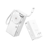 3 In 1 Portable Charger Power Bank 10000Mah With Built-In Retractable Cables And Foldable Wall Plug, 30W Max Travel Essentials Battery Pack Fast Charging Powerbank For Iphone 17 16 15 14 Pixel