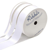 3 Rolls Double Faced Solid Satin White Craft Ribbon,Total 30 Yards,(1/