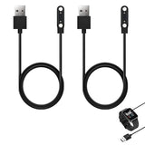 2 Pack Smart Watch Magnetic Charger Cable, Universal 2-Pin 7.62mm Pin Pitch Replacement Charging Cord Compatible with Kid Smartwatch, Fitness