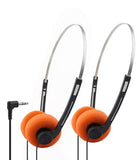 Retro Over-Ear Headphon Retro Wired Headphones Retro Orange Foam, Headphone with Adjustable Headband for Most Mobile Phones Playback Pevices