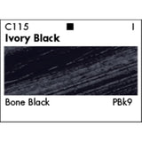 Grumbacher Academy Acrylic Paint, Gloss, 75ml/2.5 Ounce Plastic Tube, Ivory Black (C115P)