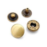 10 Pack Snap Fasteners Color Plated Solid Brass Metal Snaps Heavy Duty