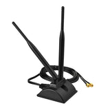 2.4Ghz 5Ghz Dual Band Rp-Sma Male Wifi Antenna + Rp-Sma Female Cable 9.8 Inch 2-Pack For M.2 Ngff Network Card Pc Desktop Computer