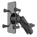 RAM Mounts RAP-HOL-UN7B-201U X-Grip Phone Holder with Composite Double Socket Arm(Medium) Compatible with RAM B Size 1" Ball Components