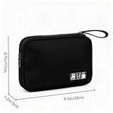 Electronics Organizer Case, Cable Storage Pouch For Travel, For Phones, Power Banks, Sd Cards, And Chargers (Black)