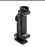 Metal Phone Tripod Mount with Rotatable Cold Shoe for Microphone Mount, Compatible with iPhone & Android, Universal Tripod Adapter for Vlogging, Cell