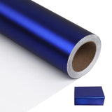 Matte Metallic Blue Gift Wrap β 17.5"x32.8' for Birthday, Wedding, Baby Shower