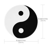Circular Tai Chi Mouse Pad - Yin Yang Design, Black And White Mousepad, Ideal For Students, Company Employees, And Esports Players (Tai Chi Pattern)