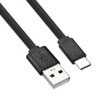 6" Flat USB-A to USB-C Cable - 10-Pack Fast-Charging and Data Sync