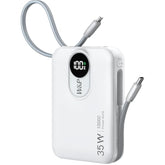 Portable Charger,10000Mah Power Bank With 2 Built-In Cables(Type-C&Lightning),4 Outputs,35W Fast Charging - Usb C External Battery Pack For Iphone 16 15 14, Android, Ipad,Mackbook Etc