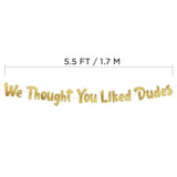 Funny Bachelor Party Gold Glitter Banner - Bachelor And Lesbian Bachelorette Party Ideas, Supplies, Gifts, Decorations And Favors