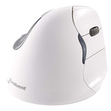 Evoluent – Inventor of The Vertical Mouse – VM4RB Ergonomic Vertical Mouse White Bluetooth for Mac, Right Hand Med to Large, Sculpted for Comfort, Reduces Wrist Strain, 4 Speeds, Plug-N-Play