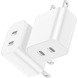 Usb C Fast Charger Block,Usb C Charging Block 2-Pack Type C 2In1 Dual Ports Plug Wall Charger, Fast Type C Charger For Iphone 16/16E/16 Plus/16 Pro/16 Pro Max/15 Pro Max/14/13/12/11/Xs Max/Xr/X,Ipad