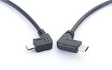 USB Type C to Micro USB Cable, 90 Degree USB-C Male to Micro USB Male Adapter Converter for MacBook Pro, Laptop, Android Devices(Only for Charging)