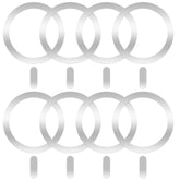 8 Pack Universal Metal Rings Sticker Compatible With Magsafe Magnetic Wireless Charger Iphone 16/15/14/13 Pro Max Mini, Ultra-Thin Car Charger Conversion Accessories (No Magnet), Silver
