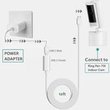 10Ft Long Type C Extension Cable, Usb C Male To Female Extender Cord Compatible With Ring Pan-Tilt Indoor Cam (2024 Release)? Mag-Safe Charger? Iphone16 /15 (White, 10Ft)